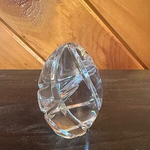 Clear Glass Decorative Egg